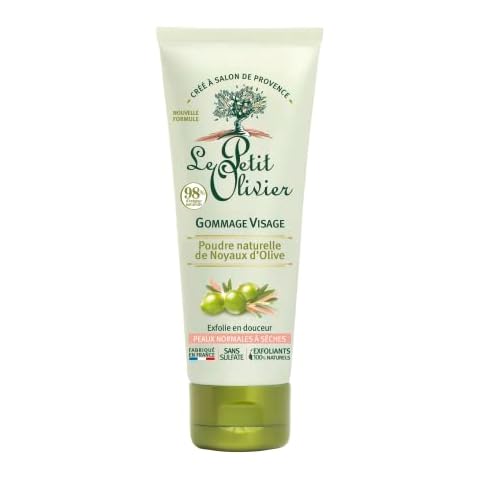 Le Petit Olivier Facial Scrub for Normal to Dry Skin - Made with Olive Pit Powder - Smoothes and Refines Skin - Leaves Complexion Luminous - Sulfate Free - Natural Origin Ingredients - 2.5 oz Cover