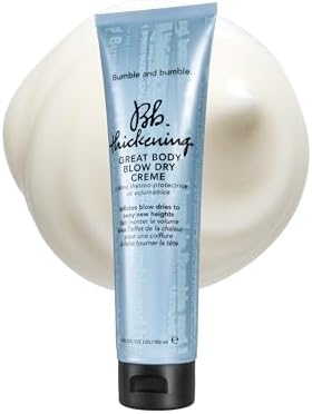 Bumble and bumble. Thickening Great Body Volumizing Blow Dry Cream | For Voluminous Blowouts | Heat Protection | For Fine to Medium Wavy, Straight Hair Types, 5 Fl Oz