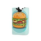 Sevdomey Cesta de lavandería para hamburguesas con asa, cesta plegable de almacenamiento para juguetes y organización de ropa en dormitorio, baño, lavandería
