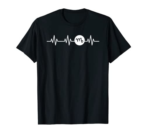 Signo del horóscopo del zodiaco Virgo latido del corazón pulso amor Camiseta