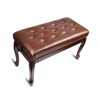 IBOWZ Banquette Piano Banc,Tabouret Piano Tabourets pour Clavier Duet, Banc de Clavier à Levage hydraulique avec Structure en Bois Dur Massif, 76 x 36 x 48-58 cm, Marron - Les Beatles, Paul McCartney, John Lennon, RIngo Starr, George Harrison