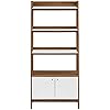Amazon.com: Modway Bixby Display Case, 33" Bookshelf, Walnut White ...