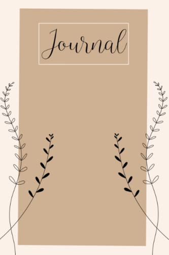 Neutral soft floral color block college-ruled journal;