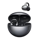 Sanag S6S Open Ear Free Clip-On Headphones, True Wireless Bluetooth Earphones with Microphone, IPX4 Waterproof Sports Earbuds, 38H Playtime OWS Design Fit Sport Running, App Custom Settings (Black)