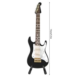 Guitare électrique miniature 5,5 in – En bois – Mini guitare – Modèle d’affichage – Décoration de maison de poupée – Noir - Les Beatles, Paul McCartney, John Lennon, RIngo Starr, George Harrison Guitare électrique miniature 5,5 in - En bois - Mini guitare - Modèle d'affichage - Décoration de maison de poupée - Noir – Image 4