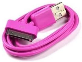 USB Sync & Charging Cable (Hot Pink) for Iphone apple