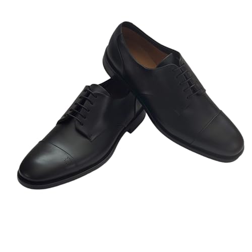 Gavino (D/Medium) Leather Cap Toe Black Derby Oxford Formal Casual Men's Dress Shoes (Salvatore3