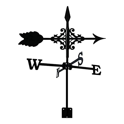 BRLIBESE Weathervane with Arrow Ornament Weather Vane for Roof All Steel Metal Construction Weathervane for Gardens Homes Sheds Fence Posts pergolas Farms