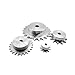 Carbon Steel Motor spur Gear 15-30Tooth 04C Industrial Chain Gear Stainless Steel Bore 6/8mm(24 Teeth (Bore 8mm))