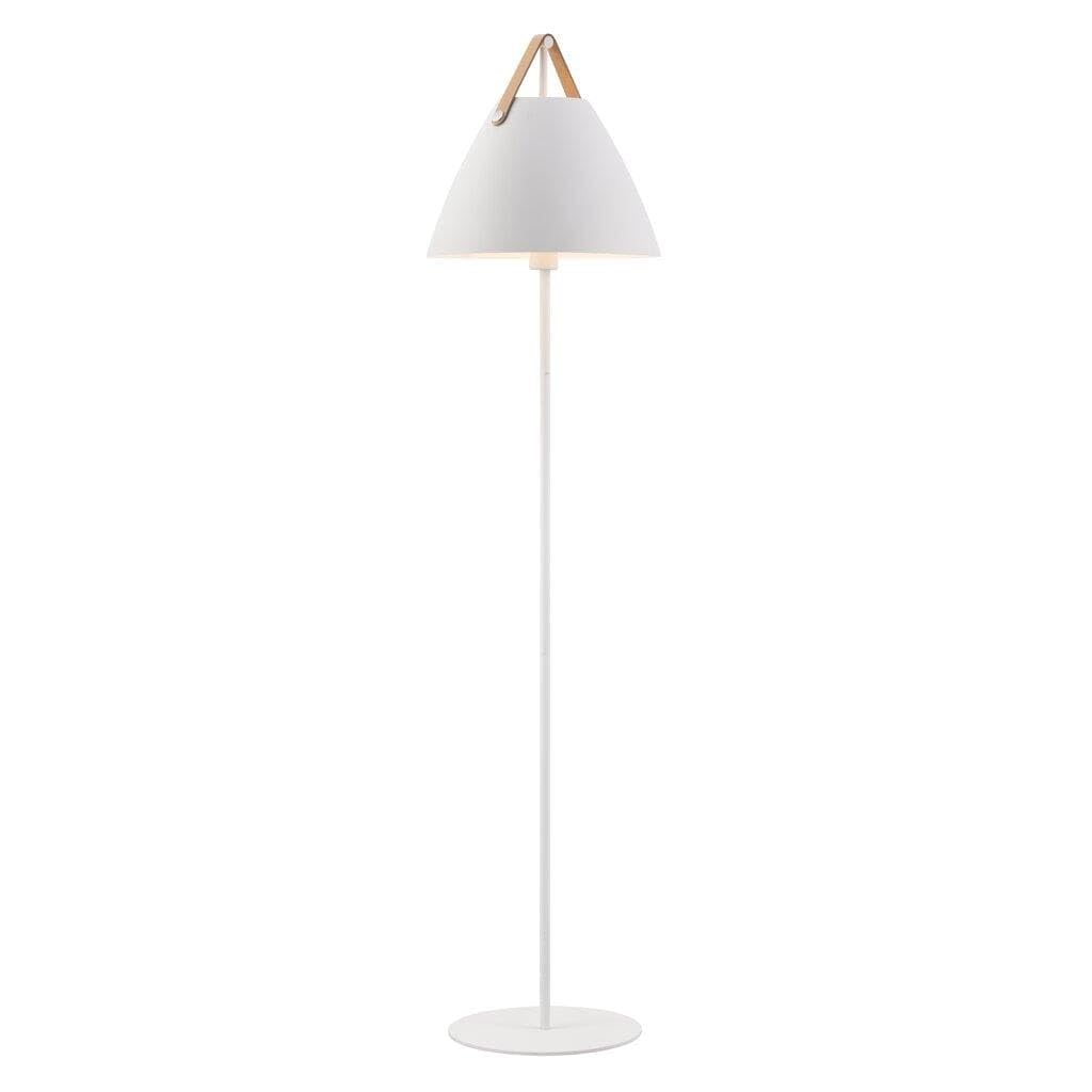 Dftp By Nordlux Metal Floor Lamp Strap With Leather Strap, White