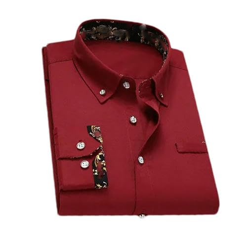 Chemise en coton pour homme à simple boutonnage pour le mariage ou le quotidien