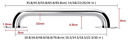Barre d'appui murale luxe en acier inoxydable pour douche design - 3
