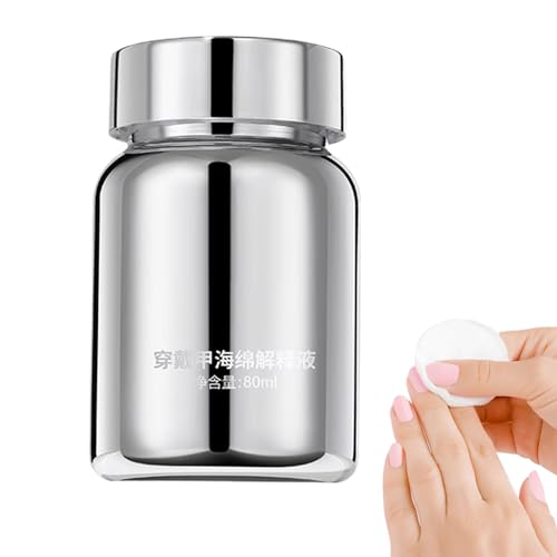 Eliminador de uñas postizas, 80 mililitros de pegamento para uñas artificiales, solución de eliminación para viajes, escuela y viajes de negocios