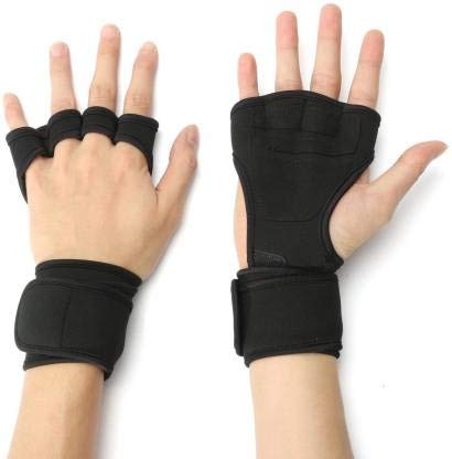 Image of serveuttam 1 Pair Weight Lifting Gloves Fitness Sport Gym Workout Exercise Gloves Men Women Gym & Fitness Gloves (Black)