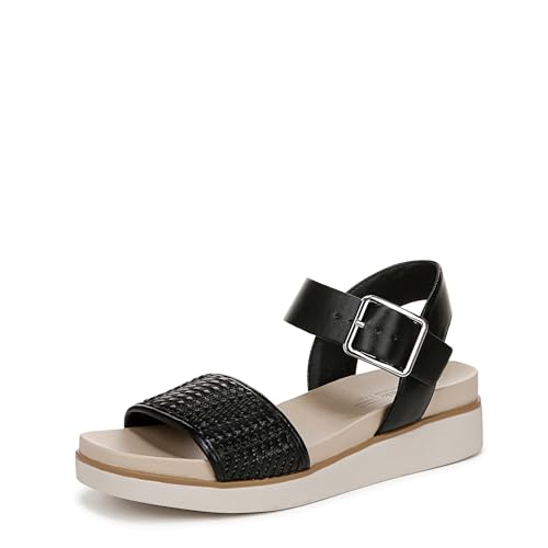 LifeStride Womens Gillian 2 Sandal Black Faux Leather 11 M