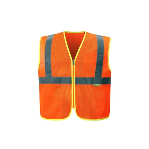 2W International MZ327C-2 4XL Class 2 Economy Safety Vest Orange - 4XL
