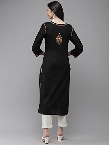 Image of Ada Hand Embroidered Lucknowi Chikankari Cotton Kurta Kurti for Women A411191