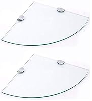 Eckregale aus gehärtetem Glas, 6 mm, 2 x 300 mm große Regale, Multipack
