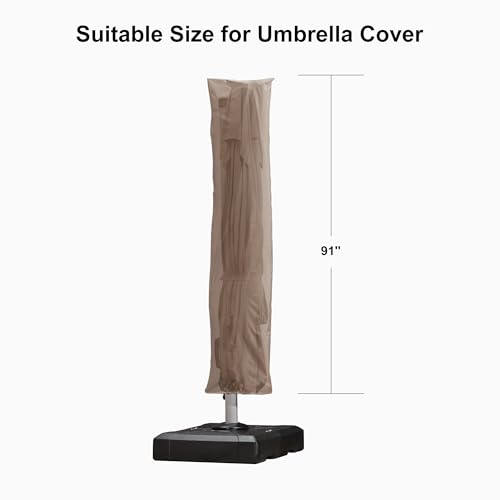 Image of PURPLE LEAF Outdoor Cantilever Umbrella Cover Easy Setup S Size Tapue