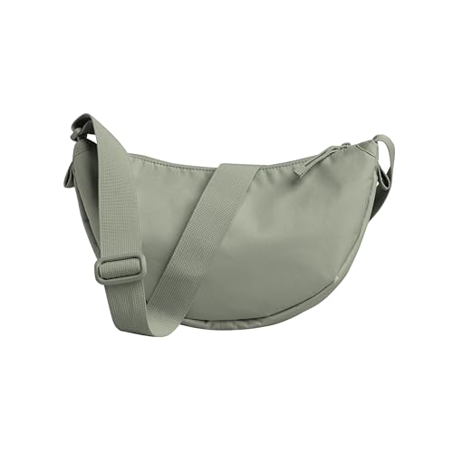 GOT BAG Crossbody Moon Bag | Halbmond Handtasche Wasserabweisend | Stylische Umhängetasche mit verstellbarem Gurt (bass, small)