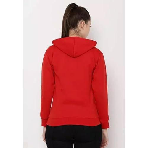 Image of Clotth Theory Women's Cotton Fleece Hooded Neck Sweatshirt | Hoodie Jacket with Kangaroo Pocket