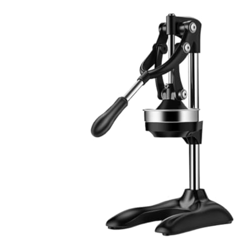ハンド ジューサー 手動式ジューサー 搾り器 果汁絞り器 手動式 フルーツしぼり 手作り ジュース絞り器 ステンレス製 家庭用 業務用 (ブラック)