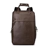 DFEPPJHG Schulrucksack Herren -Rucksack Für 14 -Zoll -Laptop -Reiseverkehr Mit Wanderarbeit Business Vintage Rucksack-Braun