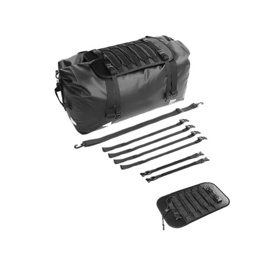 Sacoche arrière de moto 40L étanche et sac de selle ZXCTHWE pour bagages