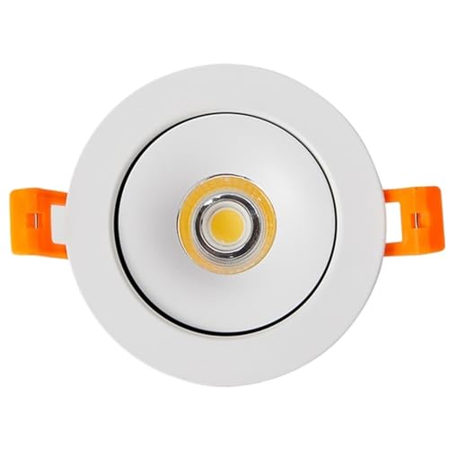 XLGBDDZ Foco empotrable LED de 7/9/12/15/18/20/24 W, ángulo ajustable, for baño, CA 110-220 V, luz de techo.(White,6000K,15W)