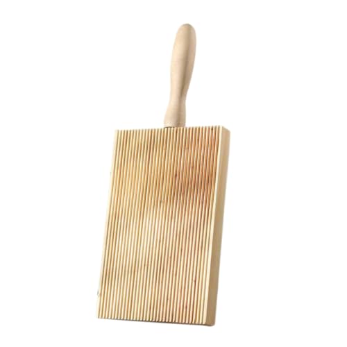 Zerodeko Rubbing Board Maker Lid Noodle Tool Spiralizer Pie Maker Restaurant Rapid Pasta Drying Rack Pasta Rolling Cooker Churn Gnocchi Homemade Khaki Wooden