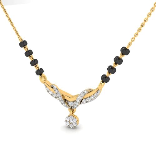 Image of WHP Jewellers Elegance 9KT Diamond Mangalsutra for Women | Diamond Fashion Jewellery for Women | Great for Gifting