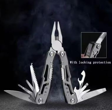 Pocket Multi-Tool with Pliers, Stainless Steel, Silver - Image 2