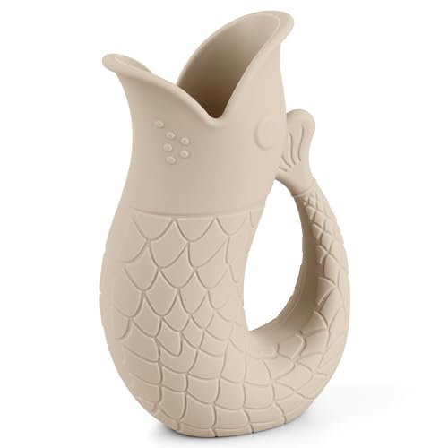 Image of Baby Bath Rinse Cup, Silicone Shampoo Washing Rinse Cup for Kids, Bath Rinse Cup with Handle (Sand)