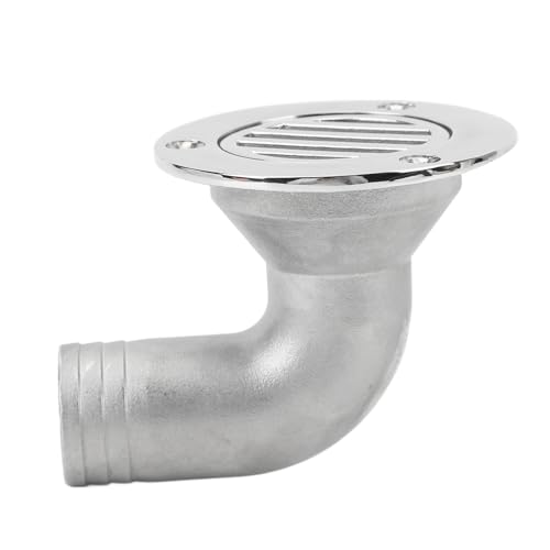 Drain de pont de bateau coude 90° en inox 316 Pilipane