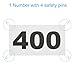 PATIKIL Tearproof Running Bib Numbers 7x4 Inch, 1-400 Waterproof Race Competitor Numbers with Safety Pin for Marathon Sports Game Competition Runner, White