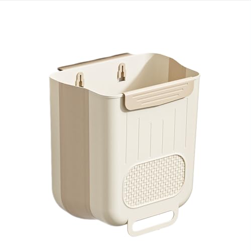 Poubelle murale de cuisine pliable pour placard avec raclette de nettoyage
