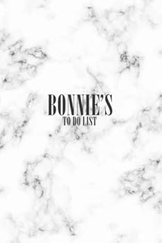 Bonnie's To Do List: Personalized Name Journal for Bonnie, Marble Notebook Birthday gift for Girls and Women, To do list Notebook for Bonnie
