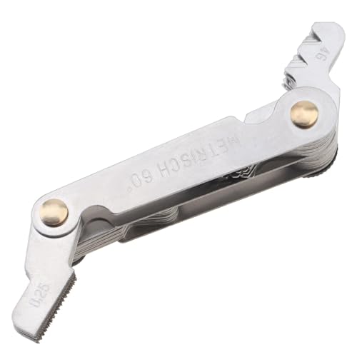 OriGlam Screw Thread Pitch Cutting Gauge Tool, Stainless Steel Metric Screw Pitch Thread Gauge Measuring Tool, 55-Degree & Metric 60-Degree Grip Whitworth Screw Thread Gauge 8 OriGlam Screw Thread Pitch Cutting Gauge Tool, Stainless Steel Metric Screw Pitch Thread Gauge Measuring Tool, 55-Degree & Metric 60-Degree Grip Whitworth Screw Thread Gauge - Image 8