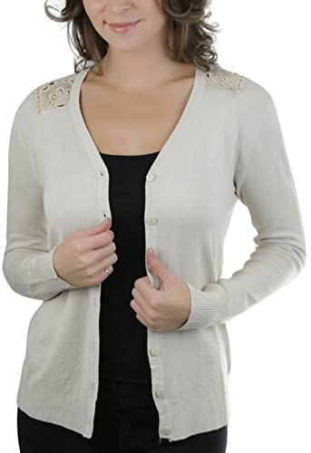 Image of ToBeInStyle Women's Long Sleeve Button Down V-Neck Cardigan