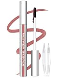 QCMME Lip Liner Stain Peel Off with Tweezer, Long Lasting Matte Lip Tattoo, Highly Pigmented Color Lip Makeup, Waterproof, Transfer-proof Lipstain for Women, Nude Pink