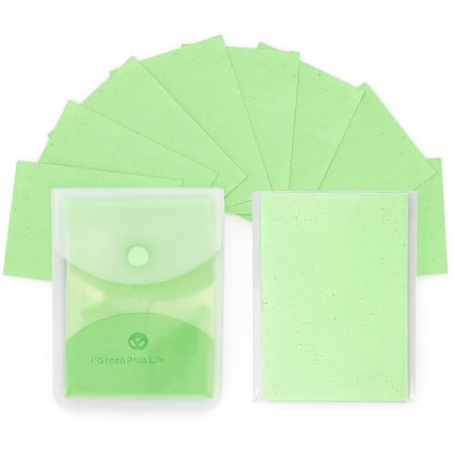 160 Sheets Oil Blotting Paper for Face with Green Tea – Natural 10×7cm Absorbent Oil Control Sheets for Oily Skin – Portable Facial Blotting Paper for Makeup Touch-Ups, Daily Use by Men and Women
