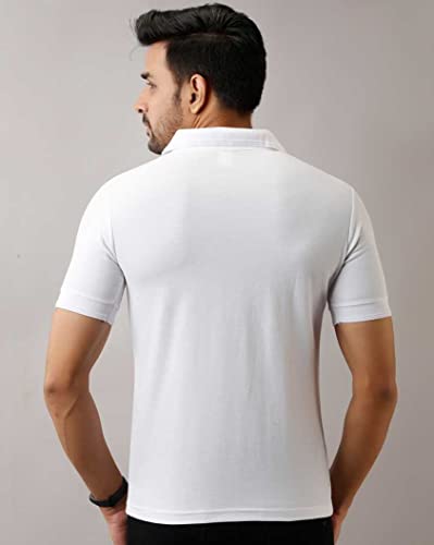 Image of INKKR Men's Polo Neck Half Sleeve Solid T-Shirts