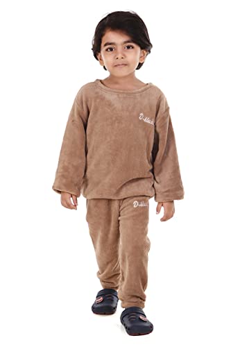 Image of Winter Night Suit for Kids Top & Pajama Set (Warm Fleece) Size (4 to 6 Years Kids)