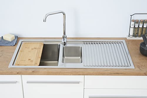 Respekta ALINEO100, lavandino, Acciaio INOX