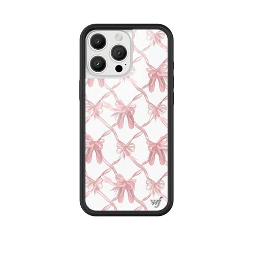 Image of Wildflower Cases - Compatible with iPhone 16 Pro Max | Protective Bumper, 6.5ft Drop Test Certified, Women Owned Small Business | Cute Trendy Coquette Pink Bows Ballet Slippers | On Pointe
