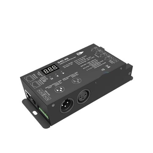 Controlador DMX512 regulador de tiras LED con tecnología RDM Tuya D4-XE de 4 canales