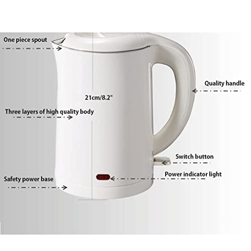 Hervidor eléctrico de doble pared acero inoxidable 1L miniatura 2