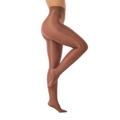 Image of Frola Shaping Tights for Women 70D Shimmery Pantyhose for Dance Ballet Glitter Socks
