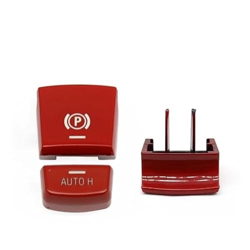 Botón P de freno mano para BMW Serie 5 7 X3 X4 X5 X6 F01 F02 interruptor estacionamiento rojo de 1 set
