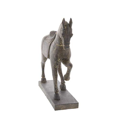 Deco 79 Polystone Horse Prancing Sculpture, 14" X 4" X 15", Brown #TOP2